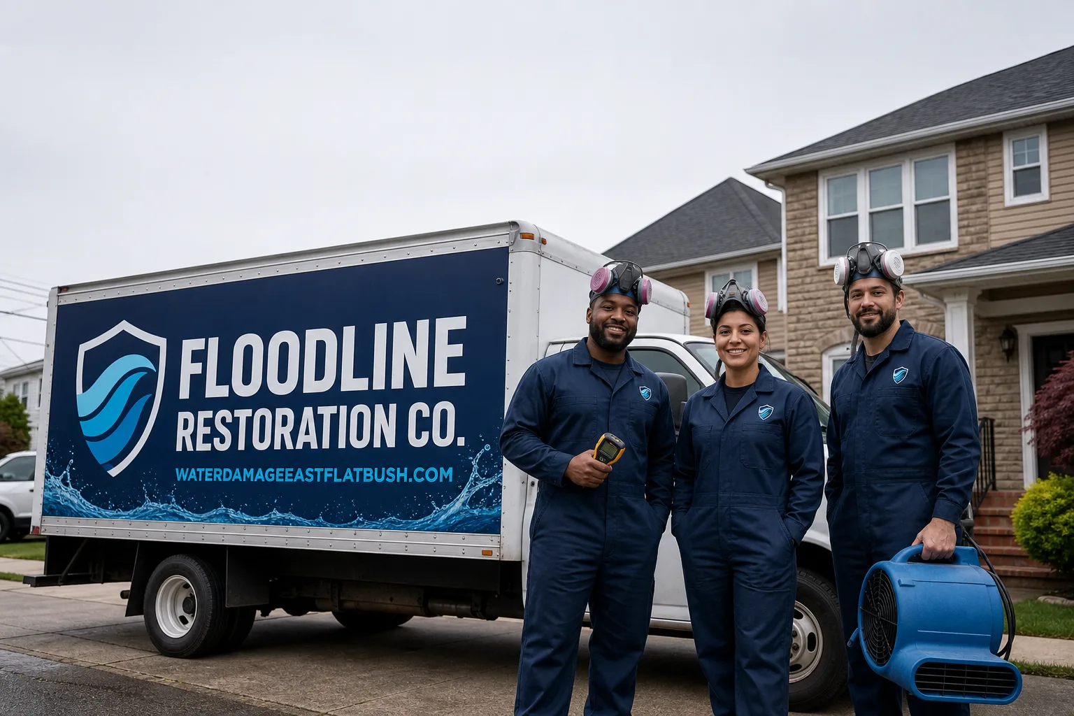 Floodline Restoration Co. damage restoration team